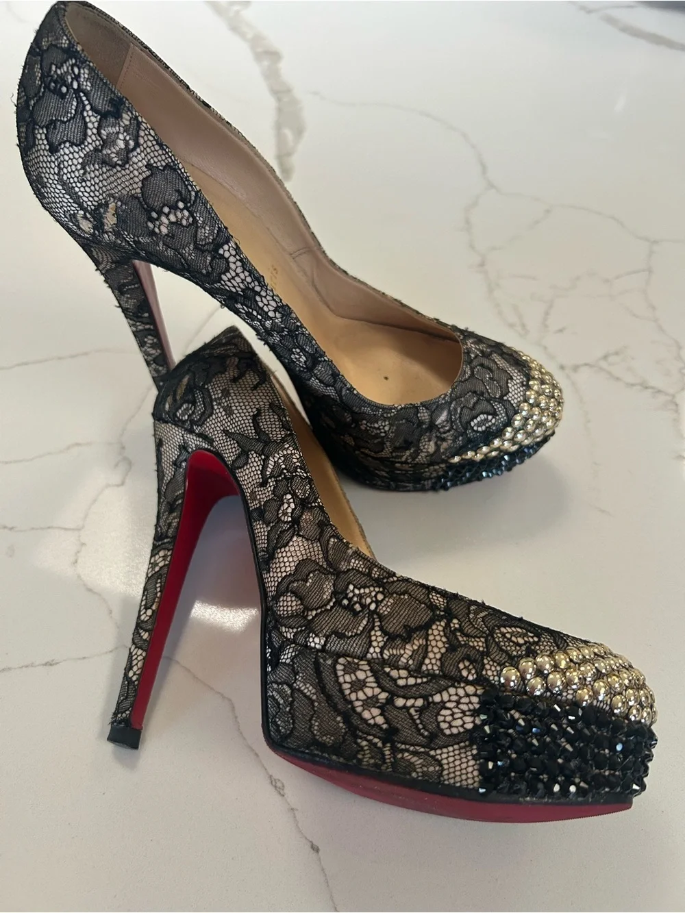 Christian Louboutin Platform Lace Heels